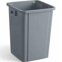HYJY 19 Gallon Gray Square Trash Can, Plastic, Commercial Use