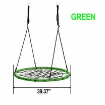 HYJY 40” Spider Web Tree Swing Outdoor Saucer Tree Swing 330lb Weight Capacity Outdoor Swing for Kids Adults Extra Safe and Durable Easy to Install (Green)
