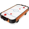 thumbnail image 1 of HYJY 40in Portable Tabletop Air Hockey Arcade Table for Game Room w/ 100V Motor, Electric Fan, 2 Strikers, 2 Pucks,Light Brown, 1 of 7