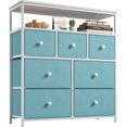 thumbnail image 1 of HYJY Dresser for Bedroom with 7 Drawers, Purple Dressers & Chests of Drawers, Dresser for Clothes Storage with Wooden Top and Metal Frame, Entertainment Center, Green, 1 of 8