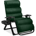 thumbnail image 1 of HYJY Oversized Zero Gravity Chair, Folding Outdoor Patio Recliner, XL Anti Gravity Lounger w/Removable Cushion, Cup Holder, Side Tray, 350lb Capacity - Forest Green, 1 of 8