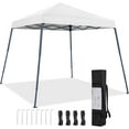 thumbnail image 1 of HYJY Pop Up Canopy, 10x10 Slant Leg Easy Outdoor Canopy Tent, Folding Portable Instant Shelter Tent with Backpack for Garden/Camping/Party, 10x10 Base 8x8 Top, White, 1 of 16