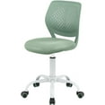 thumbnail image 1 of HYJY Small Home Office Desk Chair, Swivel Rolling Study Computer Chair, Adjustable Height Task Chair with Armless Mid Back, Upholstered Mesh Seat, Light Green, 1 of 14