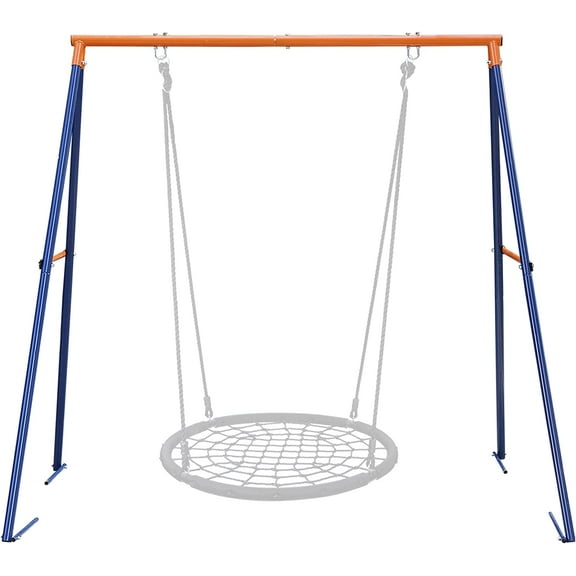 HYJY Swing Stand A Frame Heavy Duty Extra Large Full Steel Stand with Ground Stakes for Saucer Swing Chair Swing Web Swing, 440lbs Capacity All Weather Fun for Kids Outdoor Backyard