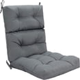 thumbnail image 1 of HYJY Tufted Outdoor Patio Chair Cushion 4.5", High Back Chair Cushion with 4 String Ties, Patio Seat Cushion for Swing Bench Wicker Seat Chair (Gray), 1 of 16