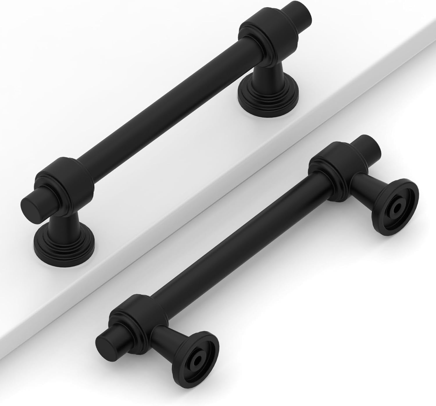 3 Black Cabinet Pullsnull