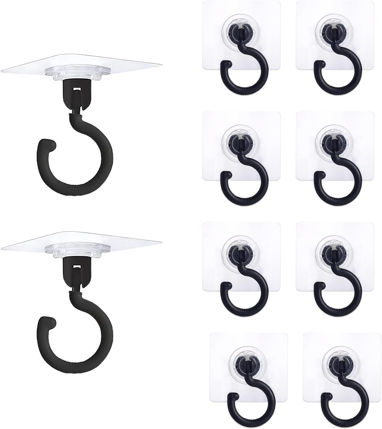 Piriuuo 50 Pack Self Adhesive Ceiling Hooks No Drill Ceiling Discs