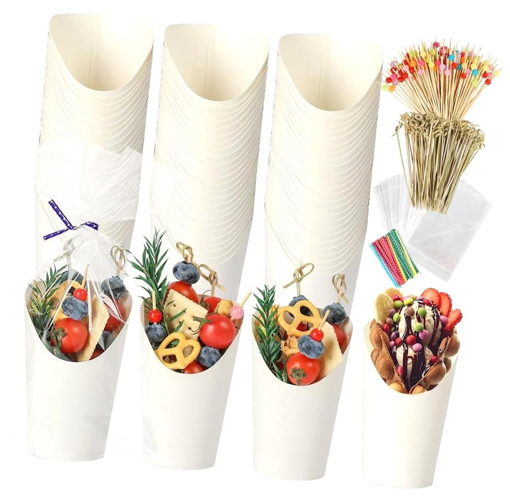 HYKE 100pcs 12oz Black Charcuterie Cups, 400pcs Cocktail Skewers + 100 ...