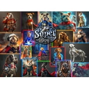 Superhero Dog - 1000 Piece Collage Jigsaw Puzzle - Colorful and Funny Adult Puzzle | Great for Adults - Cute Dogs and Puppy Like French Bulldog, Spaniel and Corgi Super Dogs