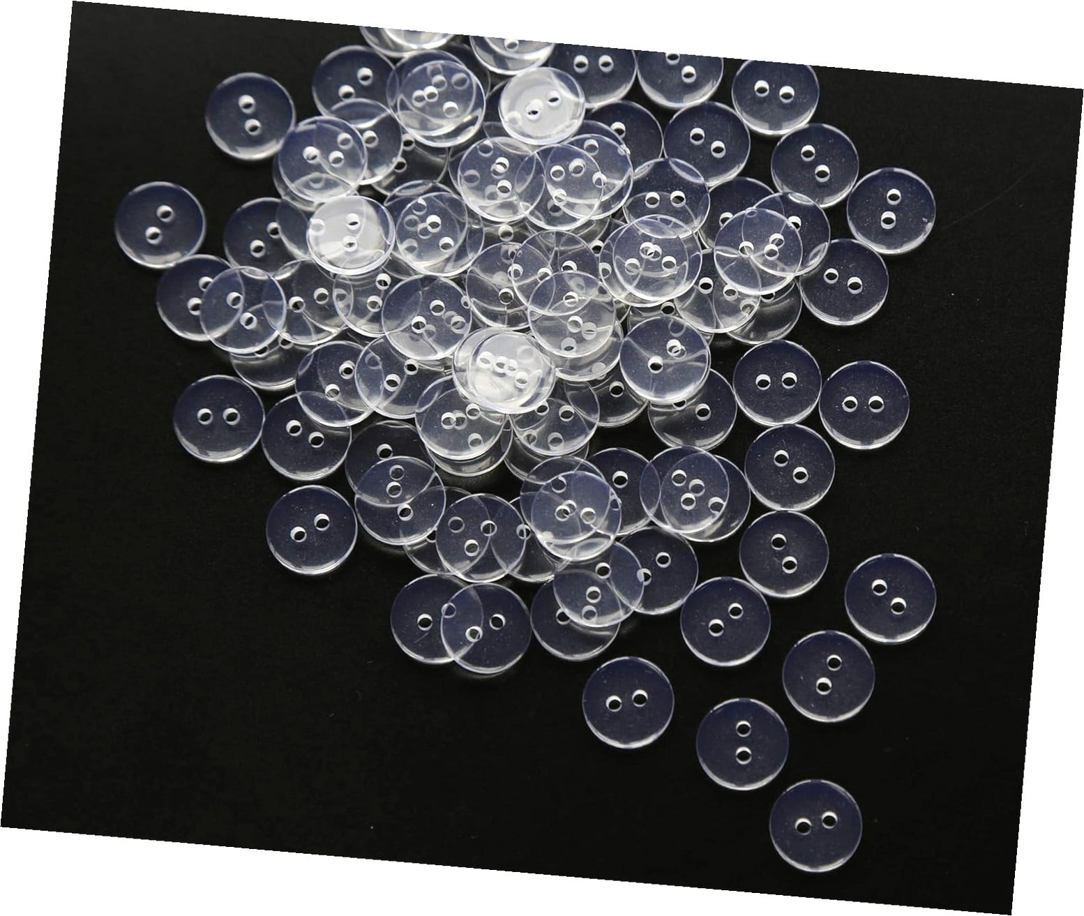 HYKE 11.5mm (14/32 Inch) Small Size Plastic Clear Buttons, Buttons for ...