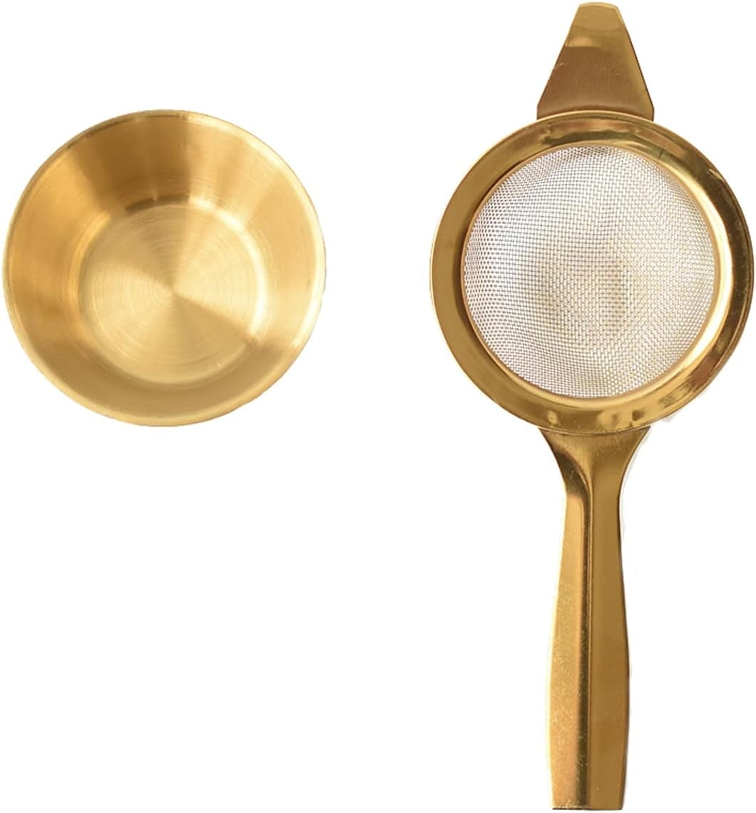 2.2" Gold Matcha Sifter Strainer 30 Fine Mesh Strainer Small