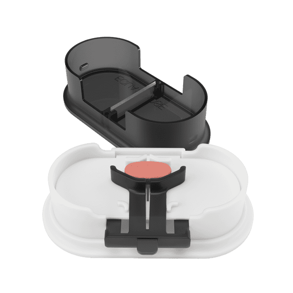Equadose Precision Pill Splitter with Centering Guide, Dual Stainless-Steel Blades for Small & Large Tablets, Black