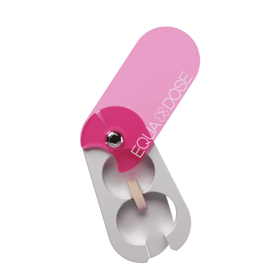 Equadose Pill Splitter with Precision Aluminum Blades, Safely and Cleanly Cuts Small and Large Tablets, Vitamins, and Pills, Pink