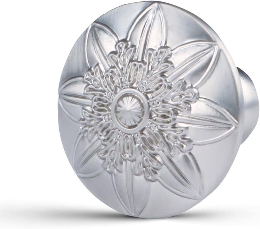 HYKE 4 Pack-Brushed Nickel Cabinet Knobs,1-2/5\u201dRound Brushed Satin ...