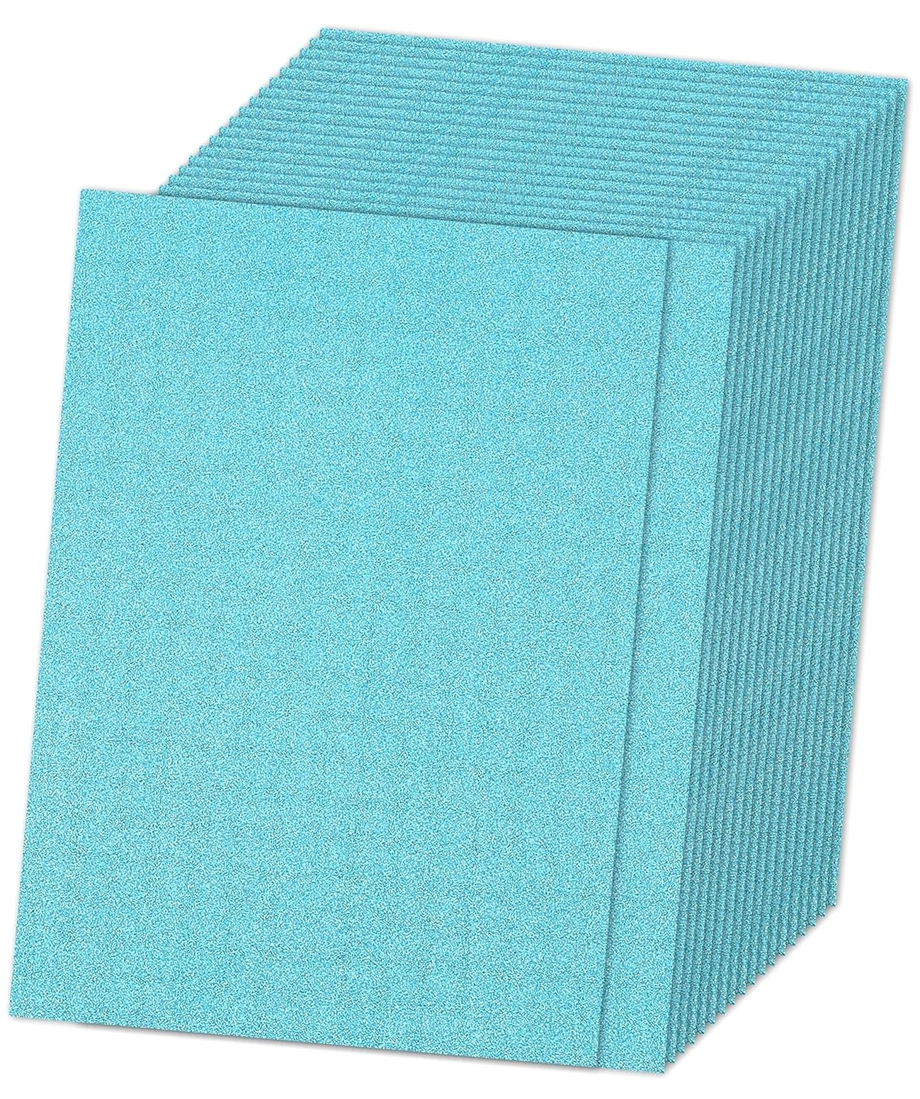 HYKE 40 Light Blue Glitter Cardstock Paper, (8.3x11.7 Inch) 250gsm
