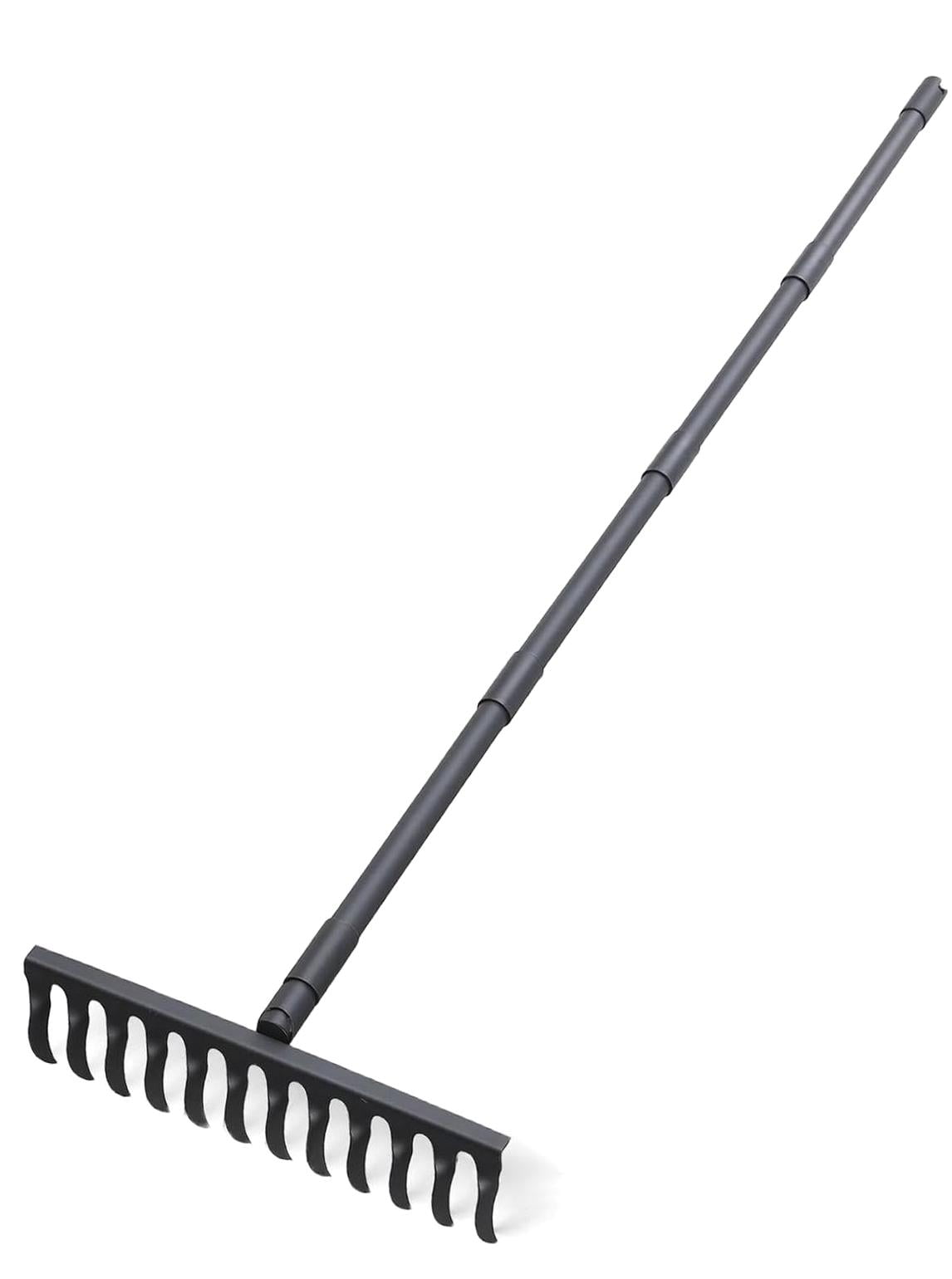 HYKE Adjustable Bow Rake for Garden Soil Leveling, 60 Inches Long with ...