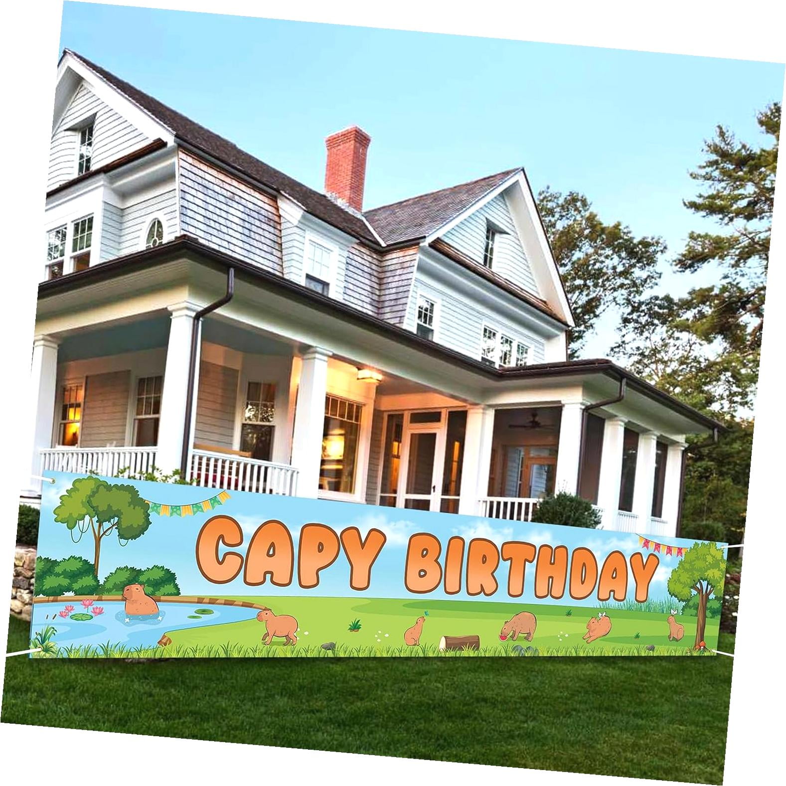 HYKE Adorable Capybara Birthday Banner, Oversized Capybara Celebration