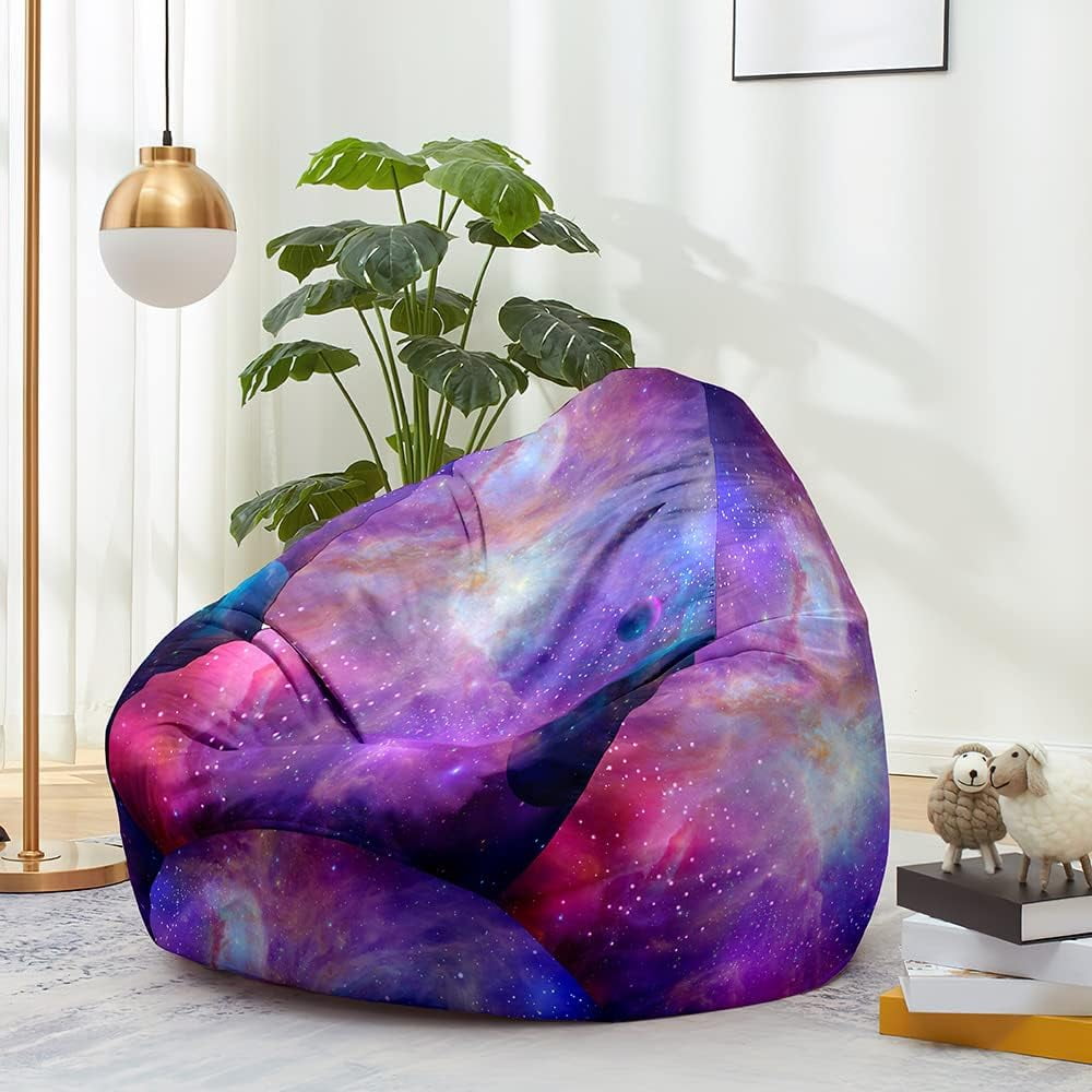 HYKE Bean Bag Chair for Adults (No ller), Starry Sky Bean Bag Cover ...