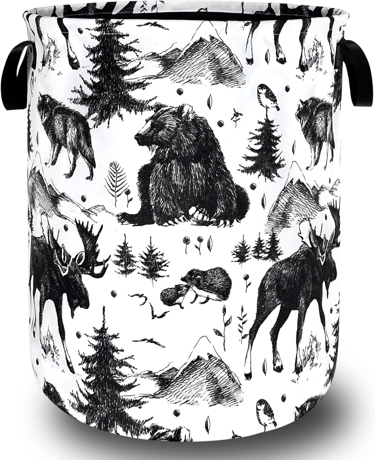 Forest Bear Quilted Laundry Basket NCU0DDK934