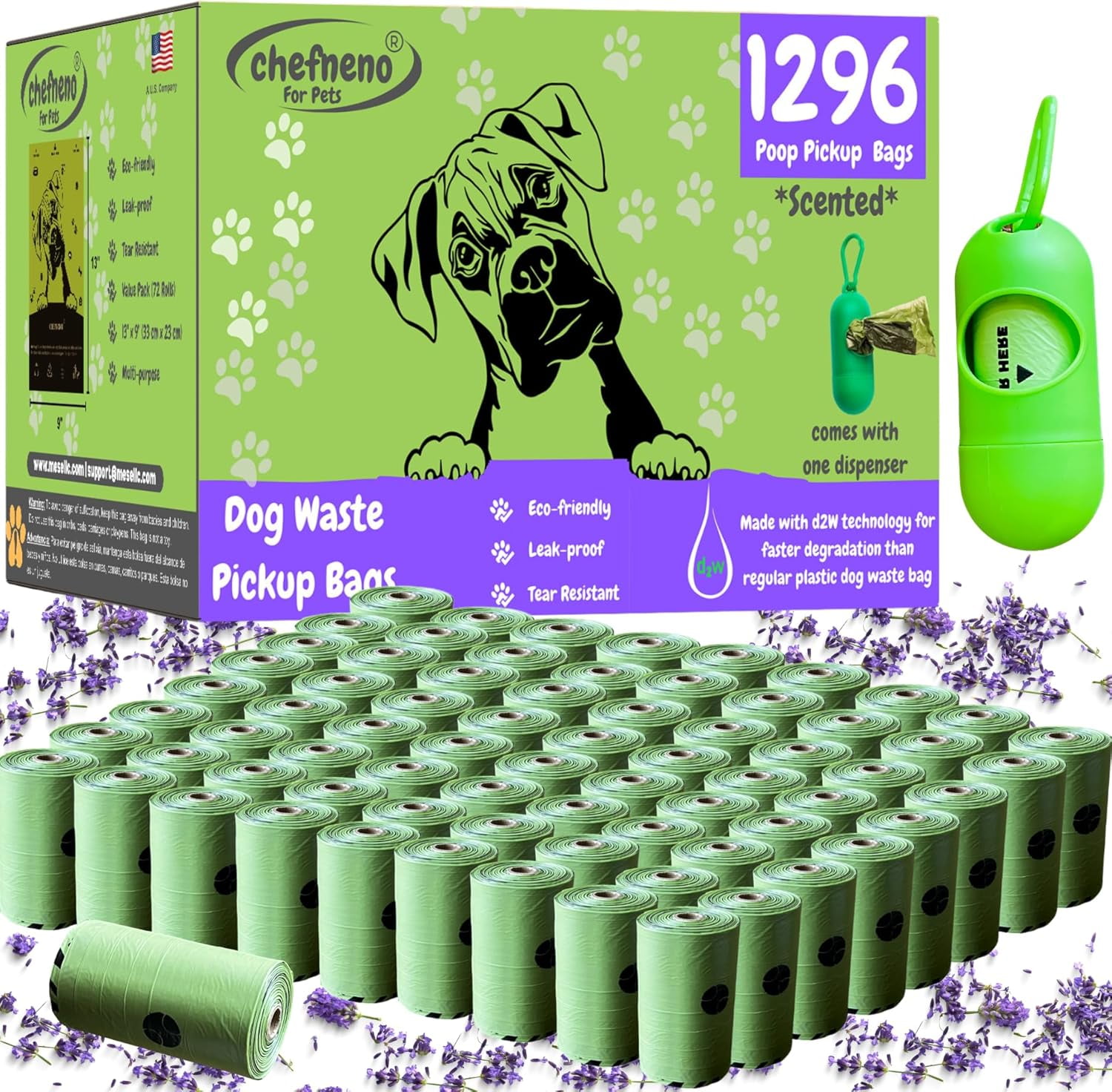 Lesibag Scented Dog Poop Bags - 870 Count Leak-Proof Waste Bags With Dispenser For Dogs & Cats - View #12