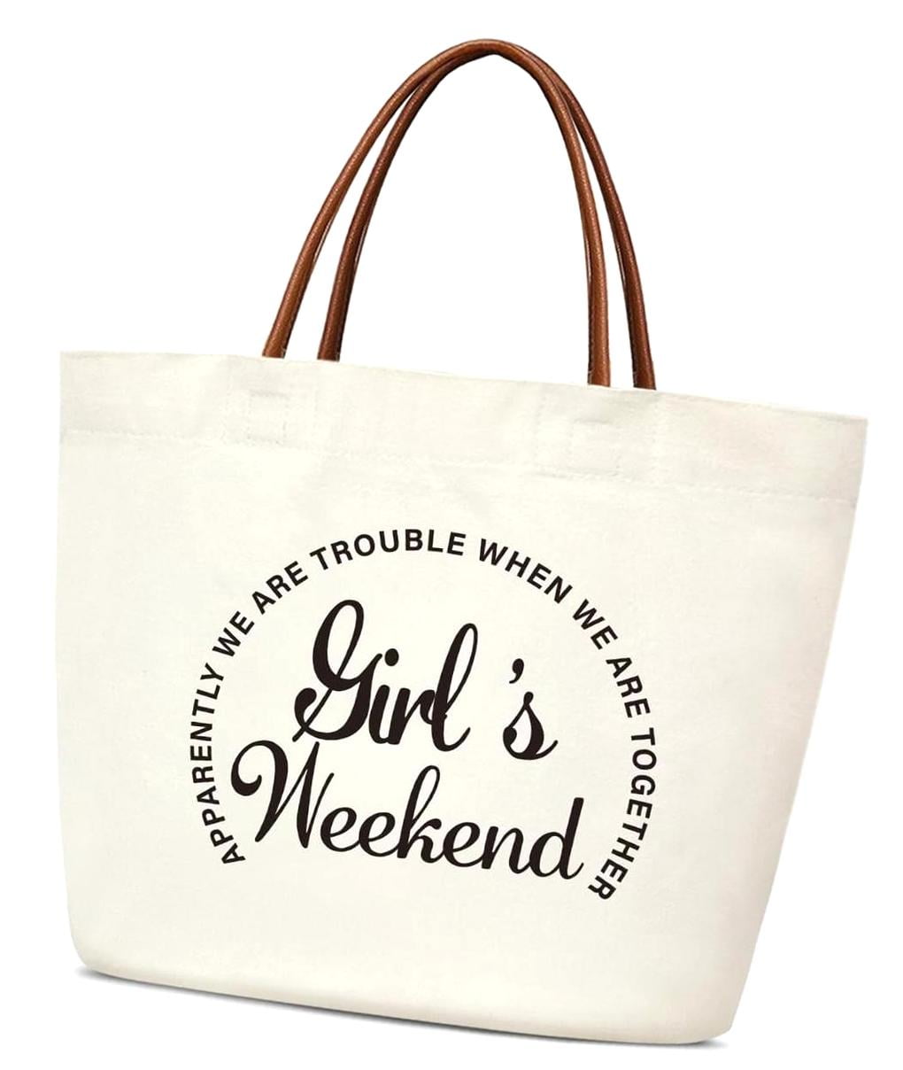 HYKE Cute Canvas Tote Bag Aesthetic Bag for Women Teens Grocery Bag