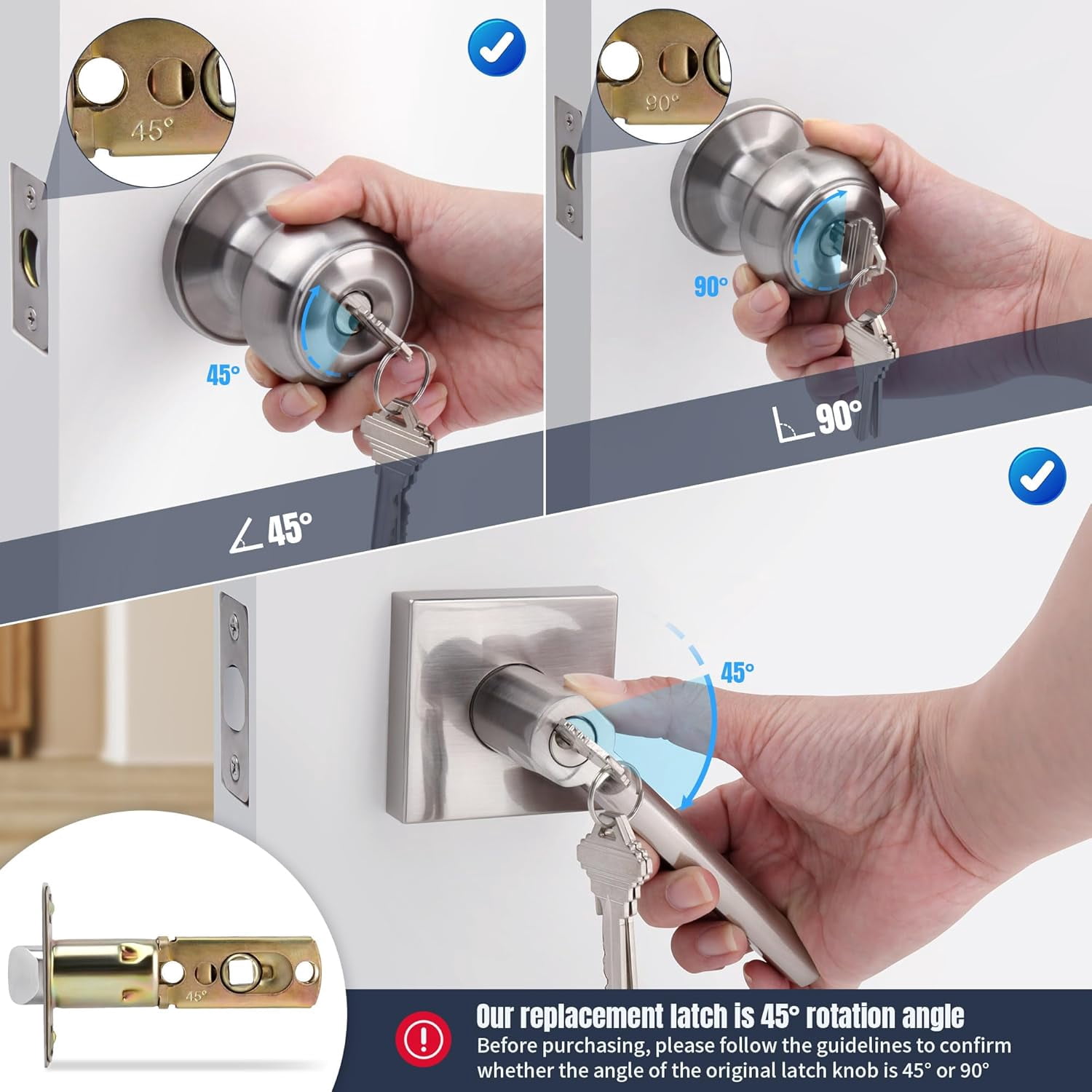 Schlage Deadlatch D 2 3/8 | Chiusura A Scatto Per Porte | Ricambio Originale