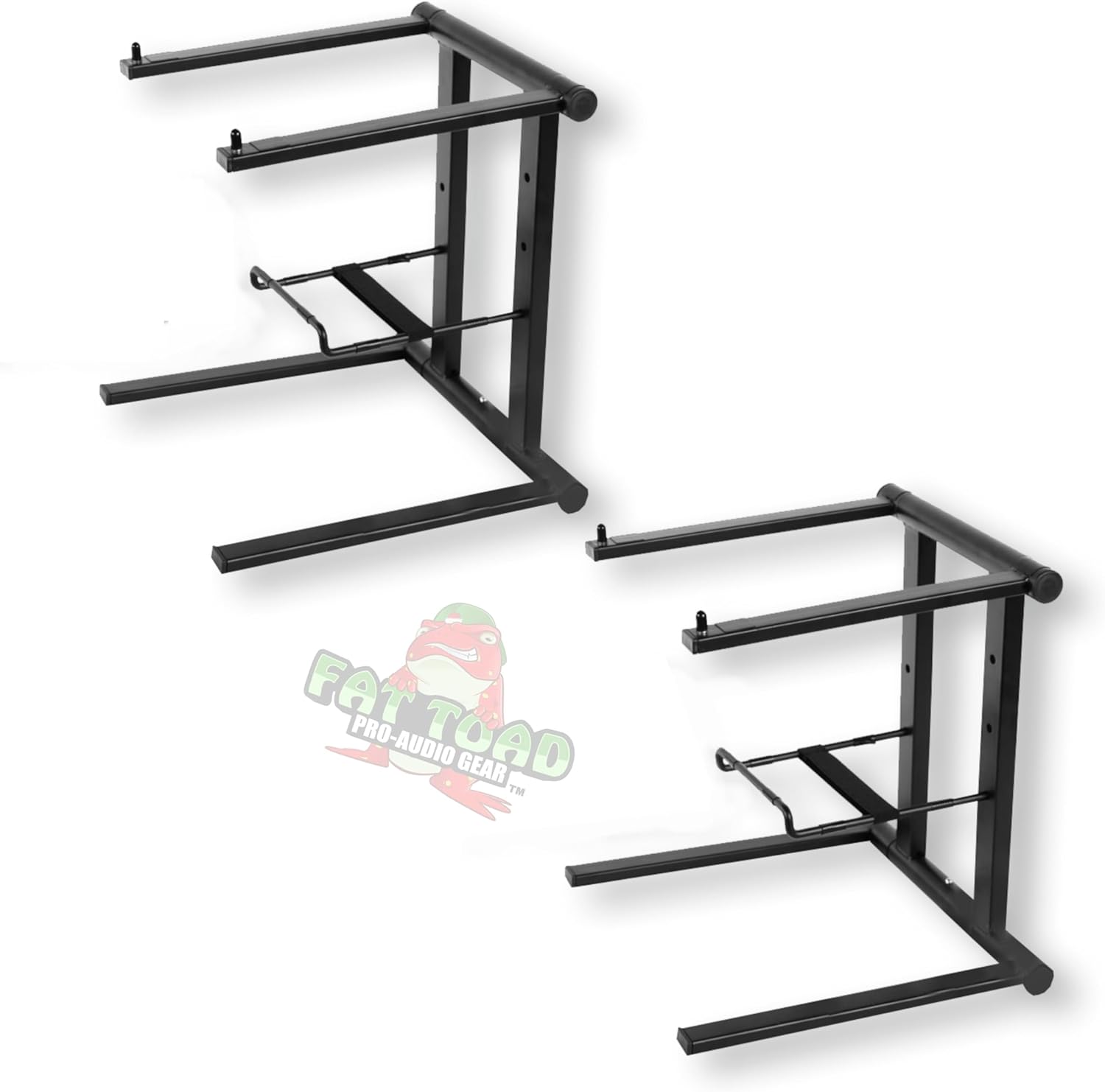 HYKE Fat d 2 PACK - DJ Laptop Stand with Sub-tray Shelf Folding Compact ...