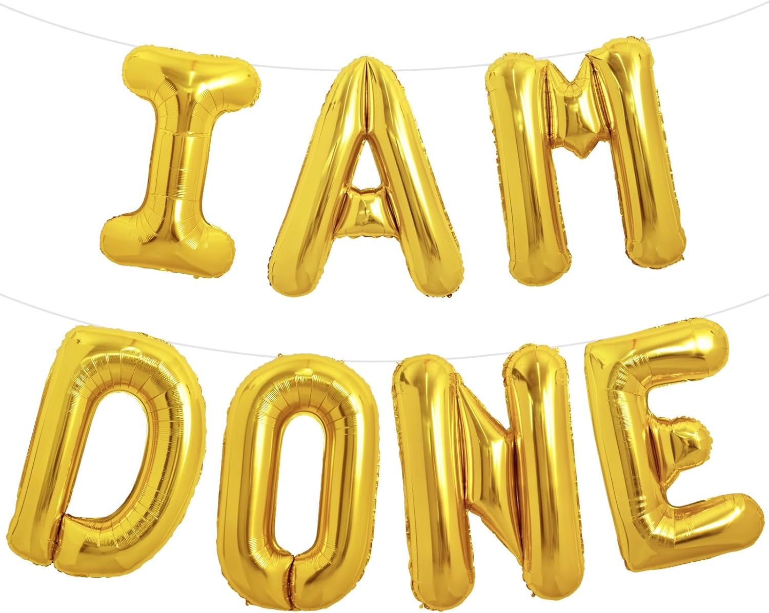 HYKE Gold I Am Done Graduation Balloon Banners 2024 Graduation ...