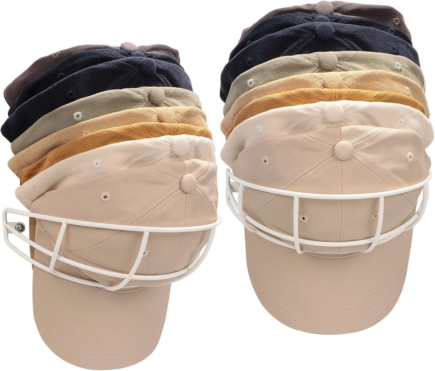 HYKE Hat Racks for Baseball Cap 2-Pack Metal Hat Holder for Wall & Door ...