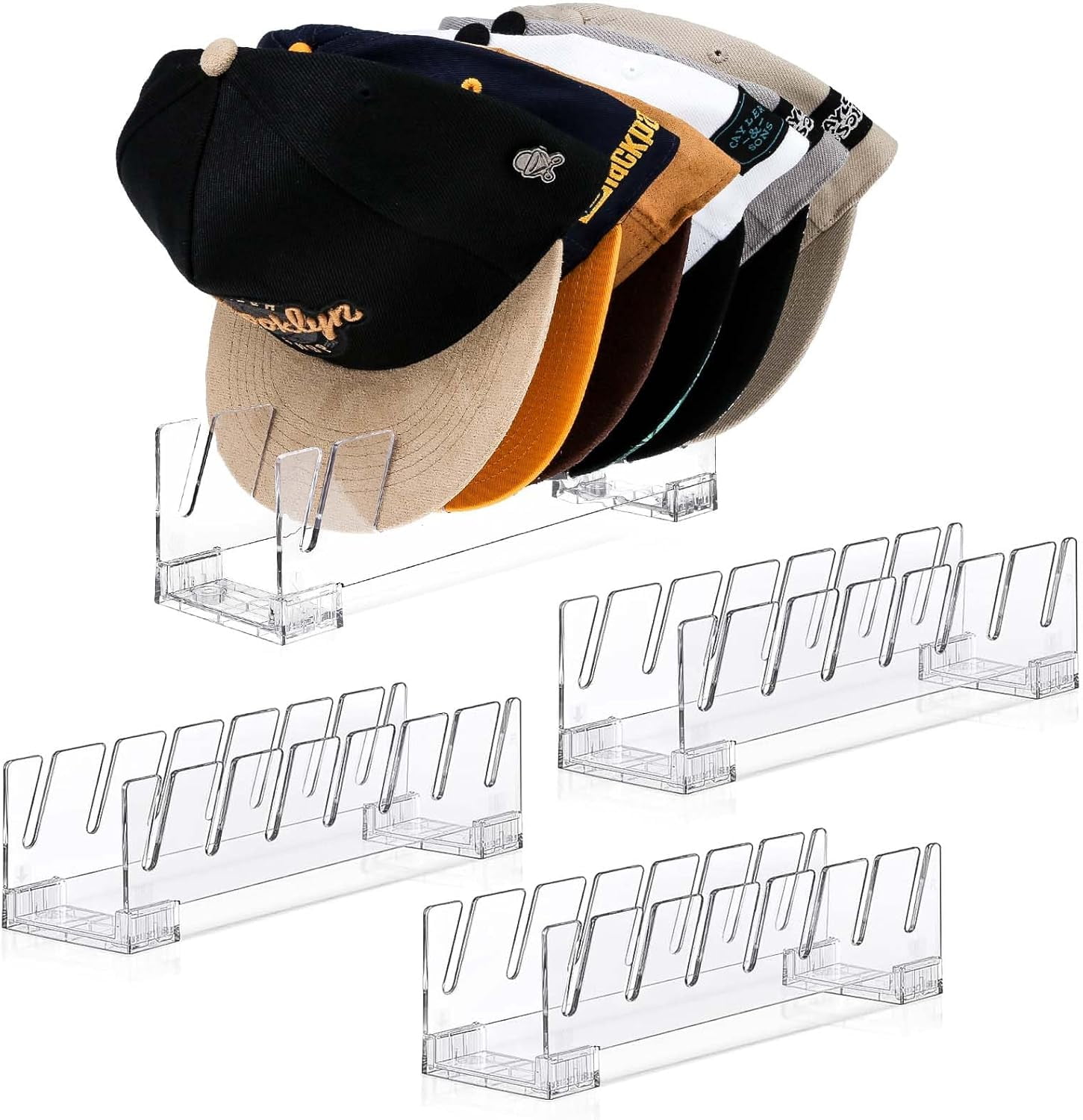 HYKE Hat Stand for Baseball Caps, Removable Acrylic Hat Organizer for ...