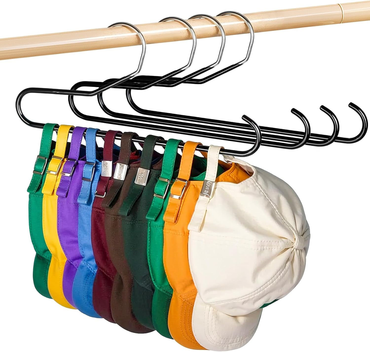 HYKE Hat Storage Organizer for Baseball Caps, Non Slip PVC Coating Hat ...
