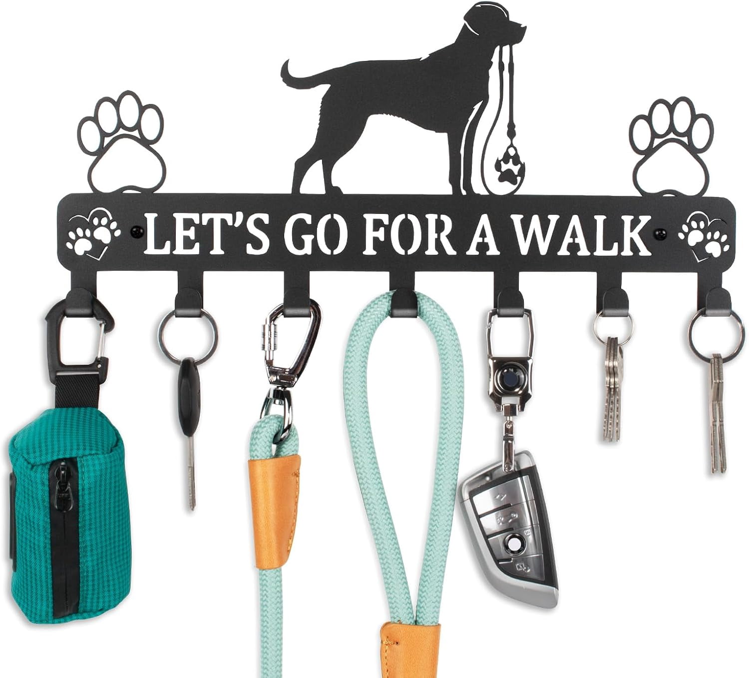 HYKE Large Size Key Holder for Wall,Dog Leash Holder for Wall,13.5