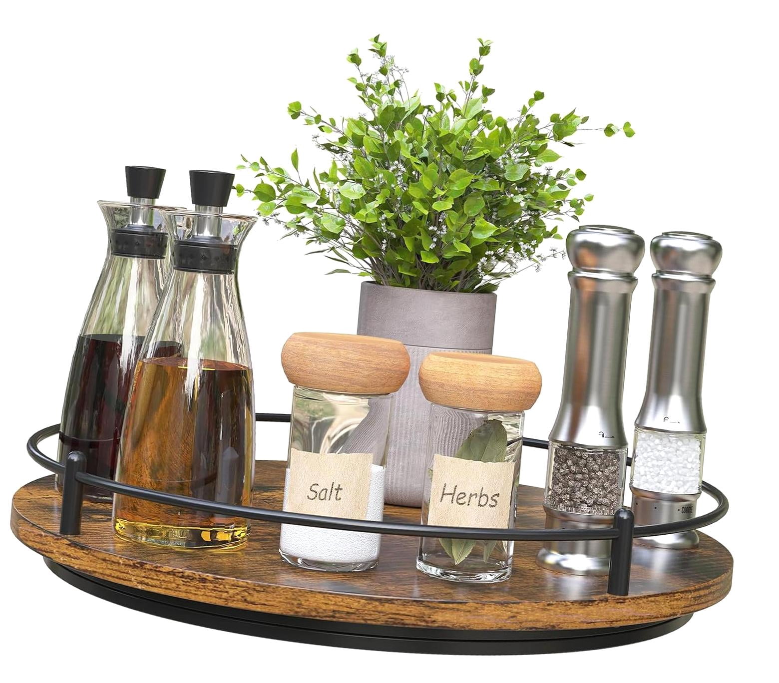 HYKE Lazy Susan Organizer：12 Inch 360 Degree Rotating Spice Rack for ...