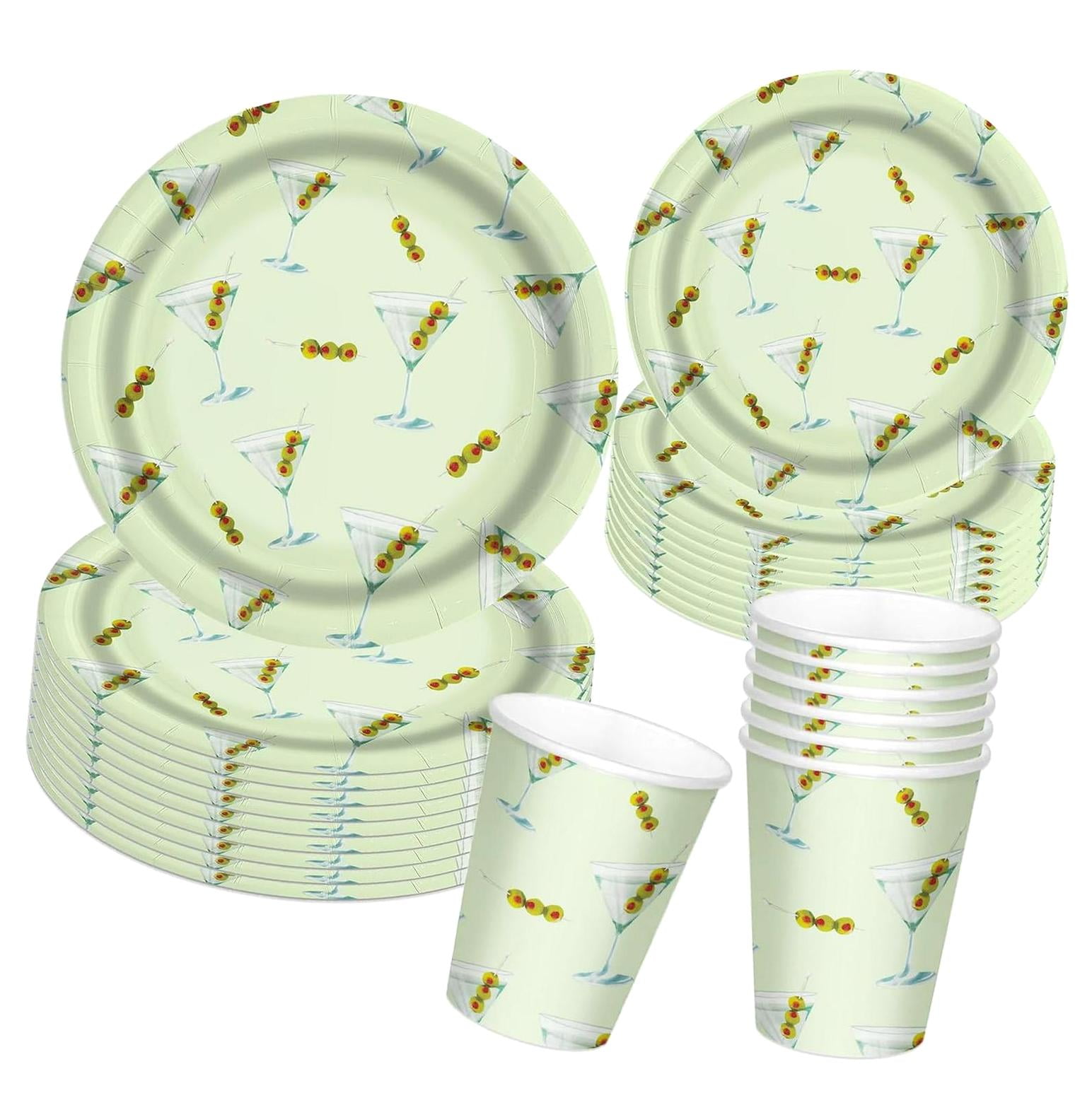 HYKE Martini Birthday Decorations, Martini Party Plates Cups, A Tini ...