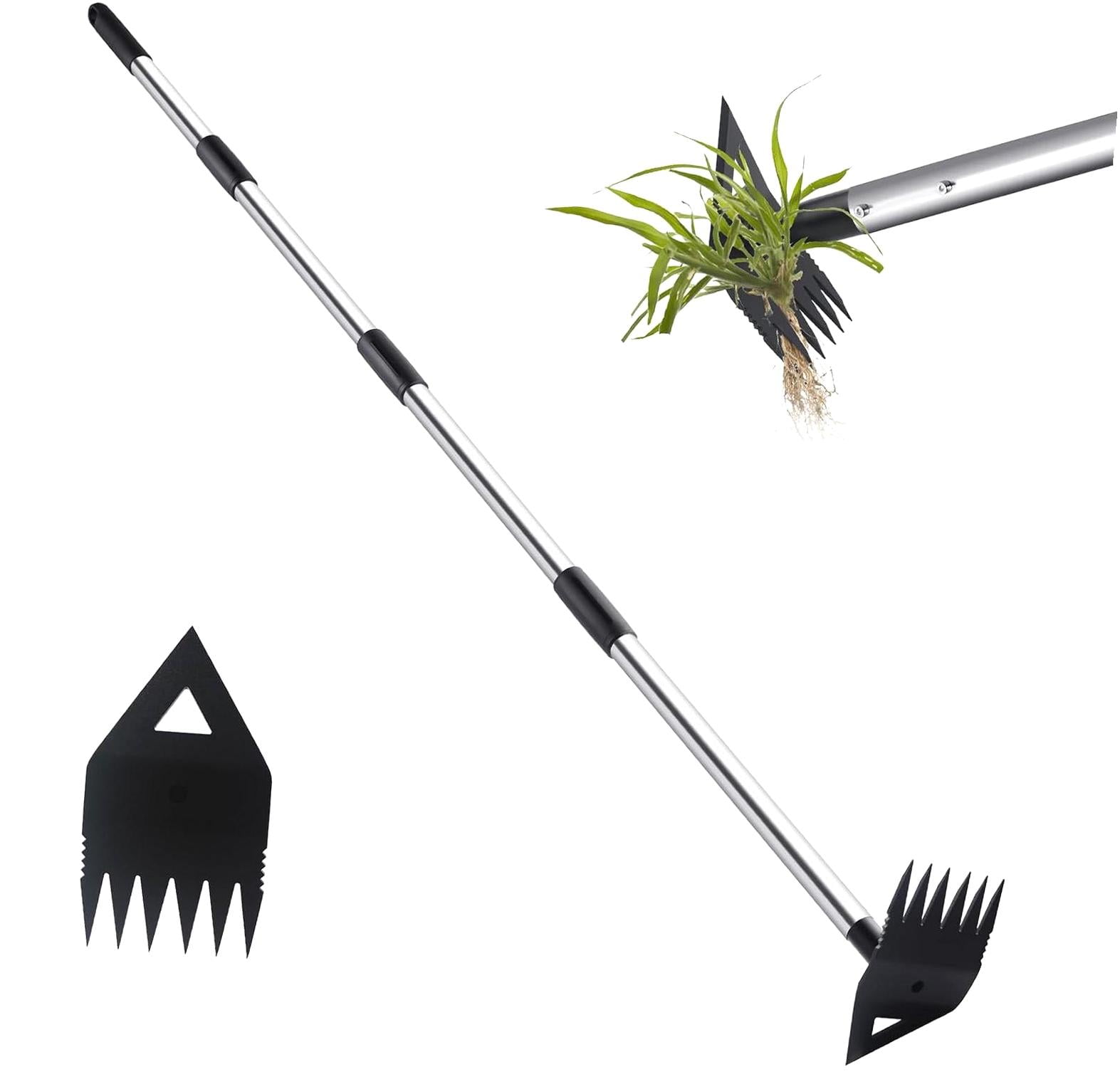 HYKE Puller Tool with Long Handle, Hoe Garden Tool Weeding Rake Combo ...
