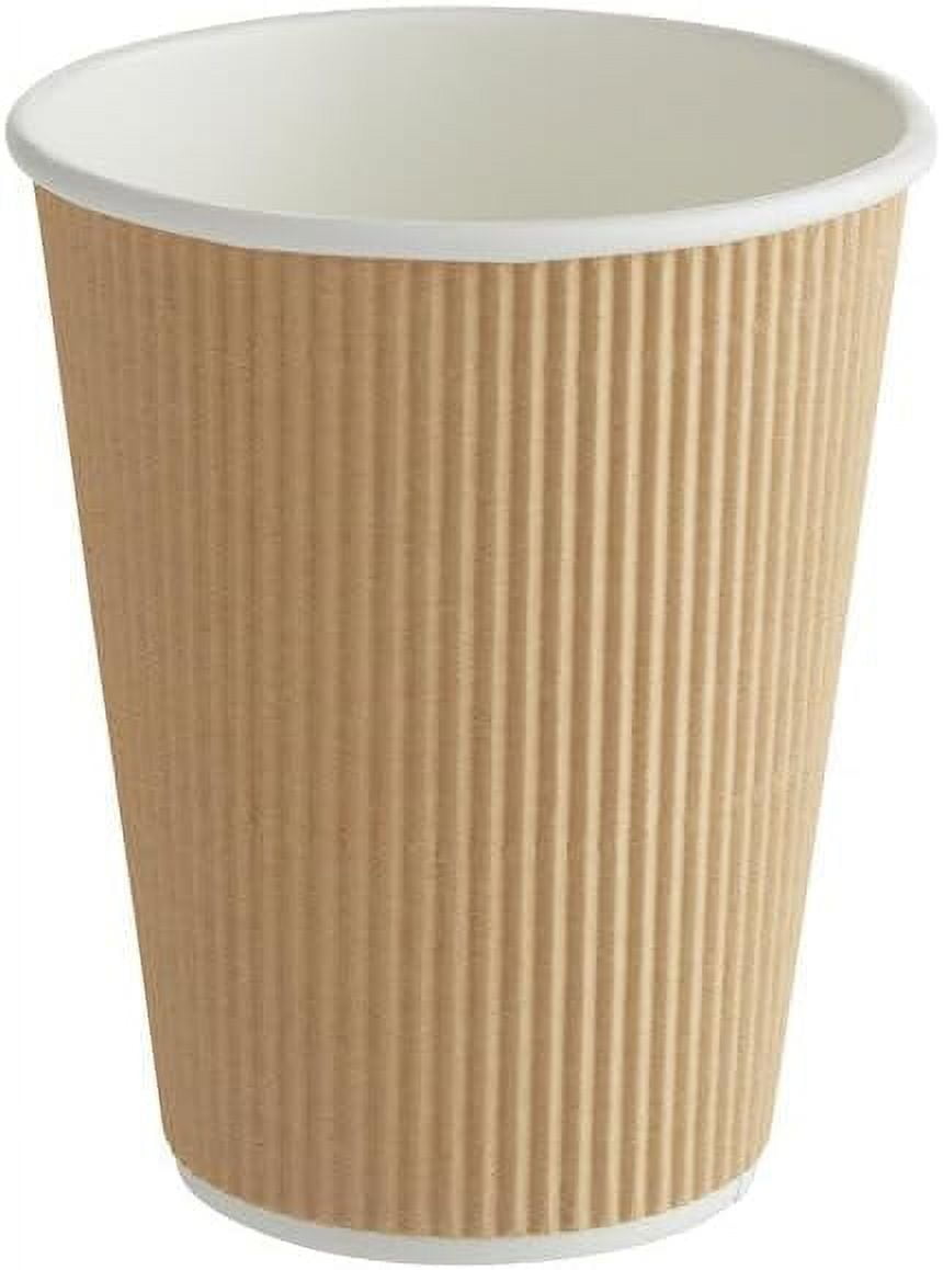 HYKE Ripple Paper Cups 12 oz 200 Pack for Coffee & Tea | Bulk 200 Count ...