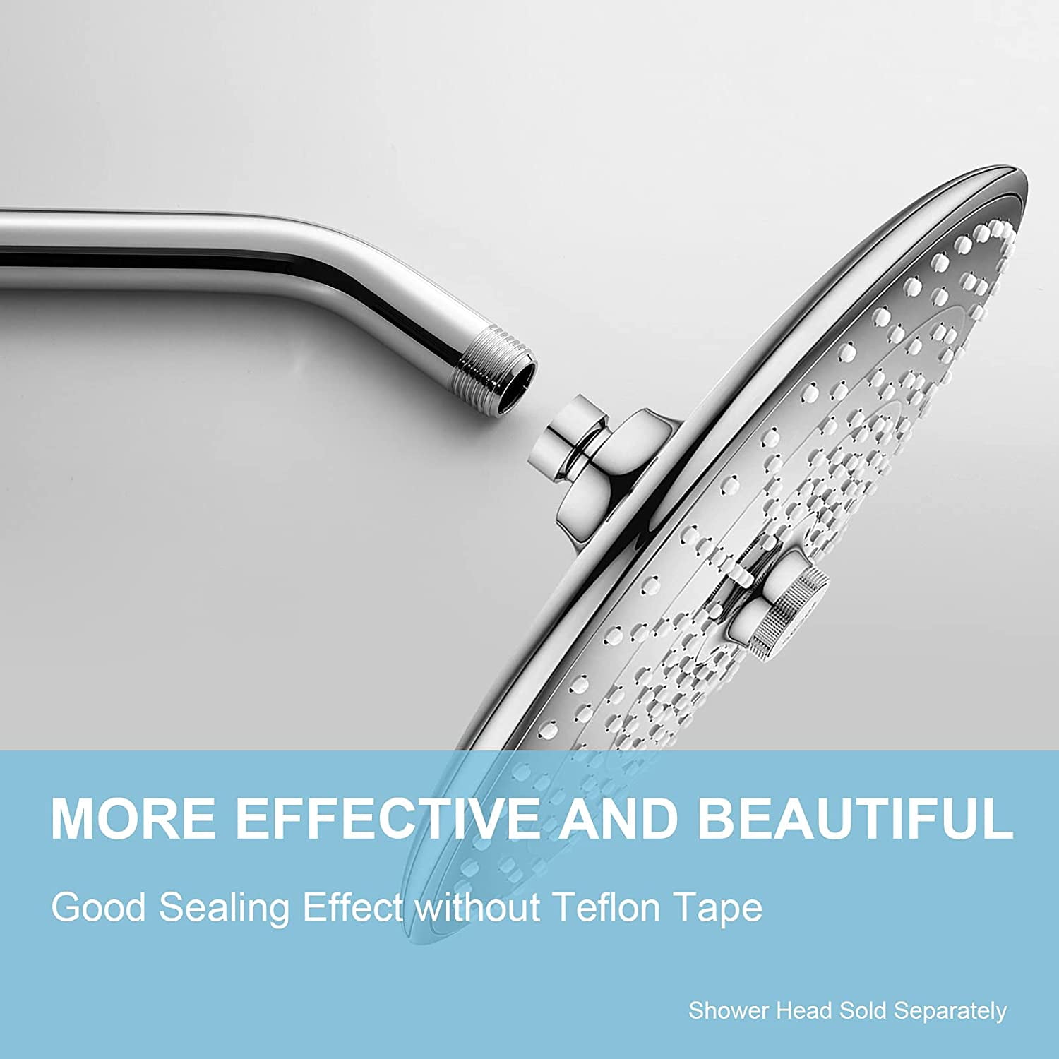 6-Inch Brushed Nickel Shower Arm With Flange – Ceiling Mount Replacement For Rain Shower Heads, 304 Stainless Steel