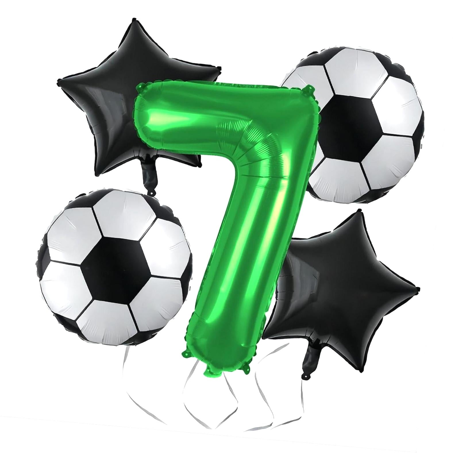 HYKE Soccer Balloons 10th Birthday Decorations for Boy - Soccer Birthday Party Balloons World Cup Sports Theme Party Decorations Decor Supplies - 32inch Foil Mylar Green 10 Balloon