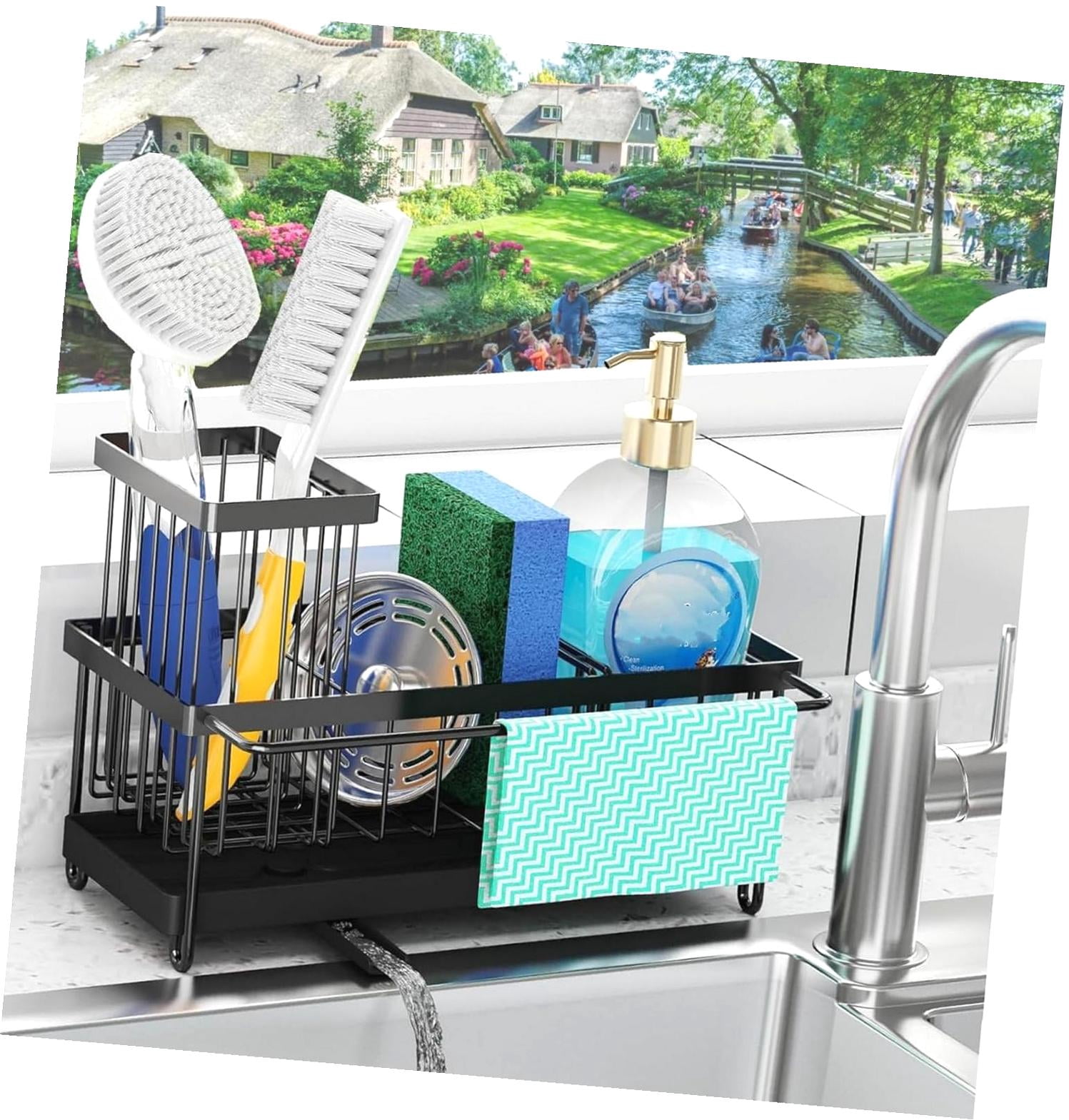HYKE Sponge Holder for Kitchen Sink, Sink Caddy with Holder and ...