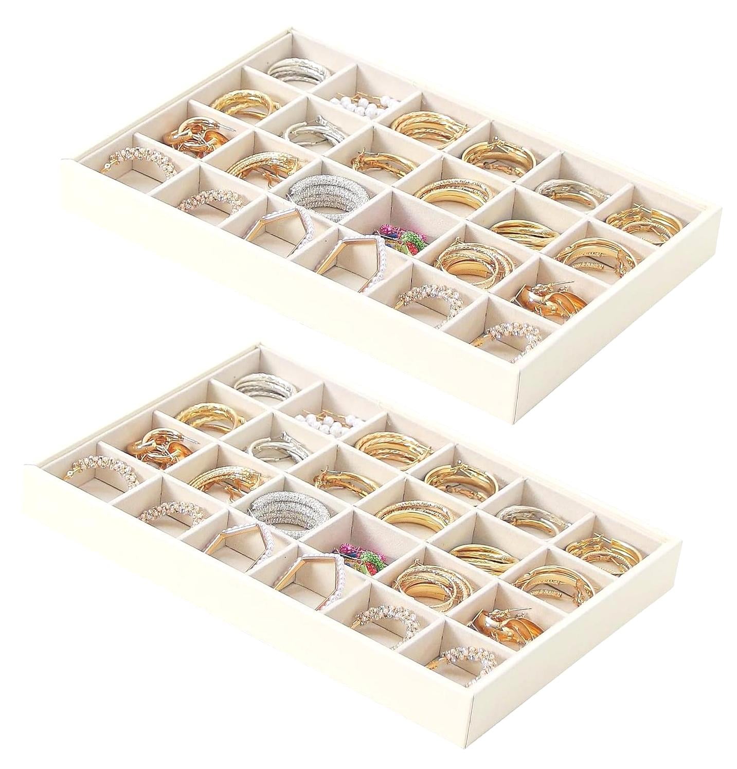 Witgouden oorknopjes met made diamond - 6 mm