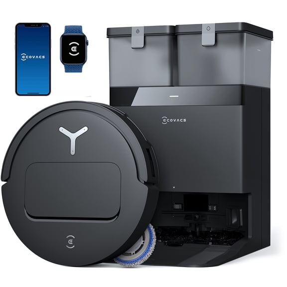 ECOVACS DEEBOT T50 Omni Robot Vacuum & Mop, 3.19” Ultra-Slim, 15,000Pa, Auto Wash Dry & Self-Emptying