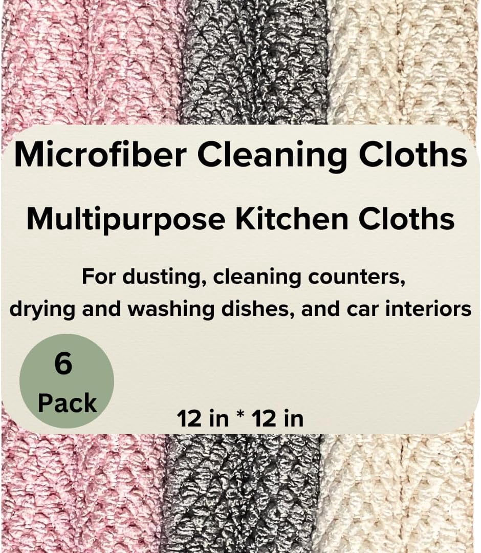 HYKE ber Cleaning Cloth All-pose ber Towels - 12 x 12 - Micro ber Cleaning Rags for House, en, Dust Rags for Dusting Furniture, Houseeping, Car Drying Towel