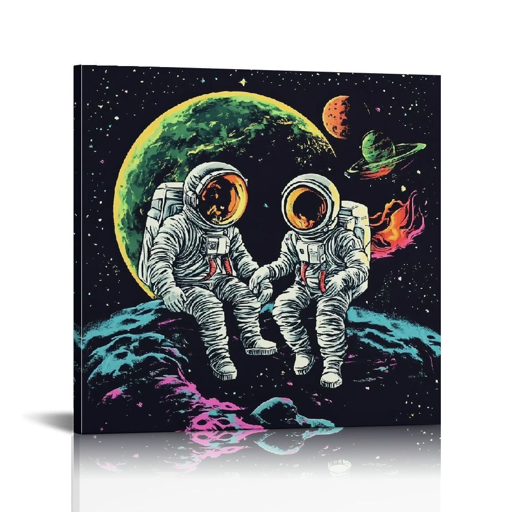 HYKY Alien Moon Canvas Painting for Bedroom Living Room Home Decor