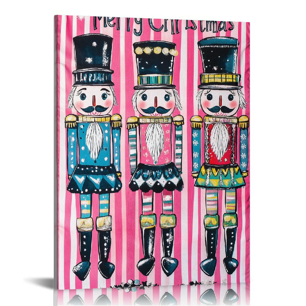 HYKY Christmas Nutcracker Wall Decor Canvas Art for Living Room Bedroom