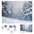 HYKY Snow Forest Snowboarder Wooden Jigsaw Puzzle Leisure Game Toy Gift