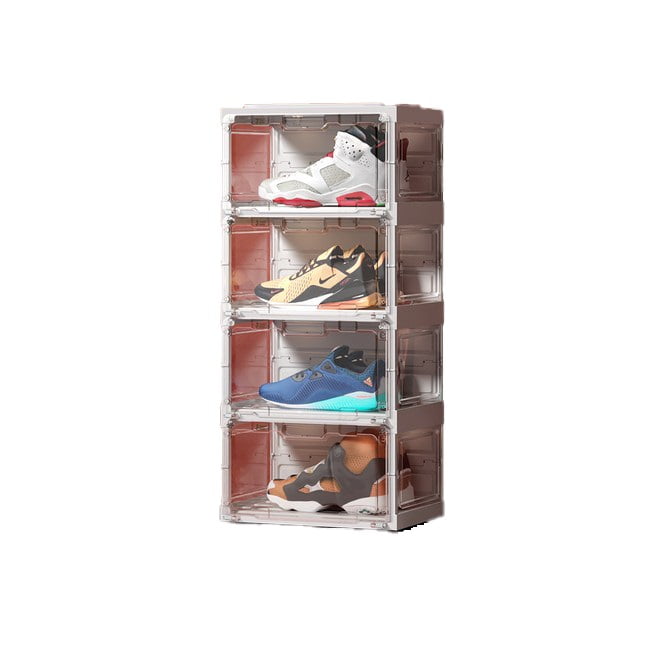 HYLA Shoe Box Basketball Shoe Storage Organizer, Transparent Plastic