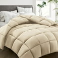 thumbnail image 1 of HYLEORY All Season King Size Bed Comforter - Cooling Down Alternative Quilted Duvet Insert with Corner Tabs - Winter Warm - Machine Washable - Beige, 1 of 15