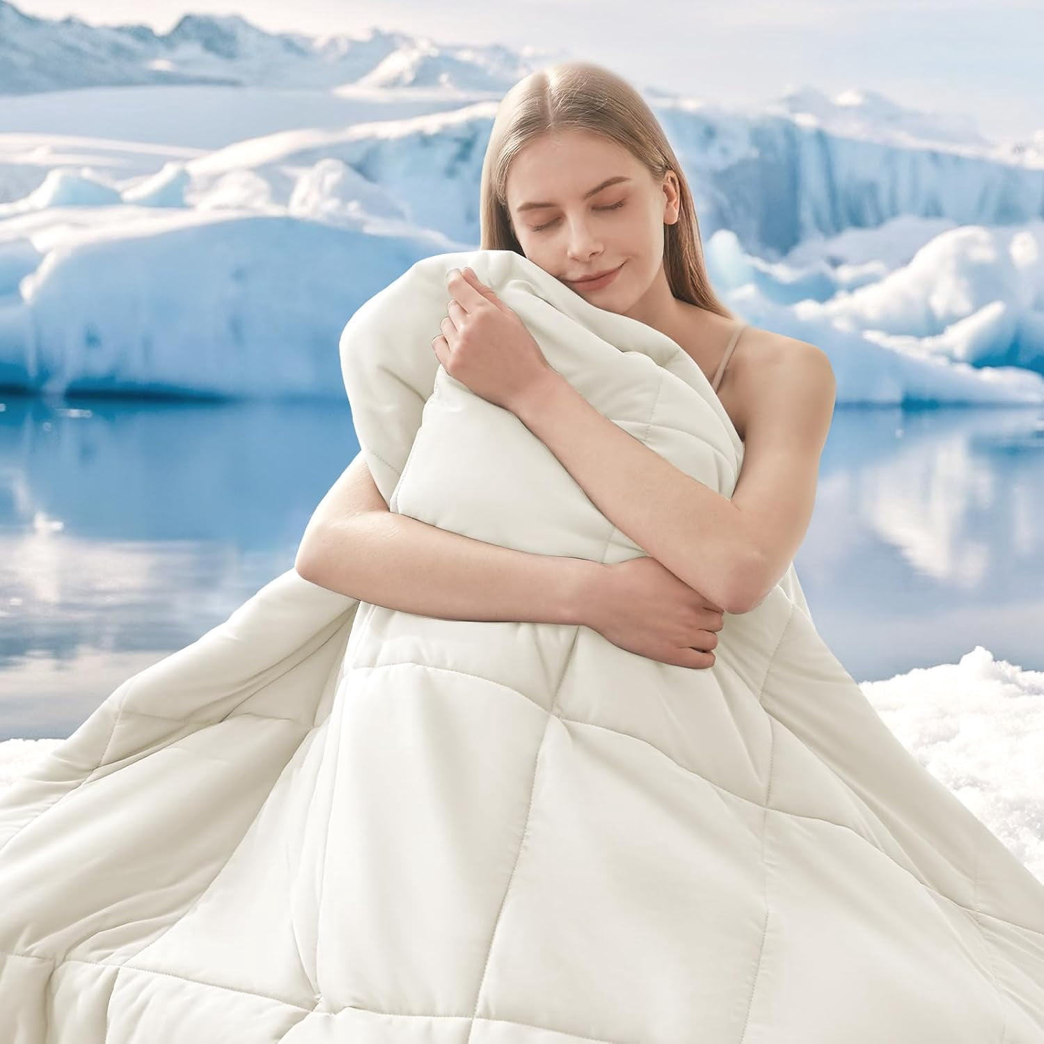 HYLEORY Cooling Comforter Twin Size - Summer Cooling Blanket for Hot ...