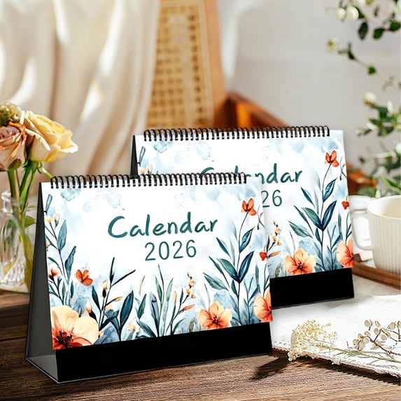 HYLLai 2026 Desk Calendar 12 Months USA Holidays Standing Flip Calendar with Modern Design for Office Desk Home Organization and Planning (C)