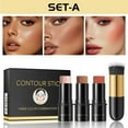 thumbnail image 1 of HYLLai 3-in-1 Contour Stick Set, Creamy Highlighter, Shadow & Blusher for Effortless Blending, travel-friendly (D), 1 of 4